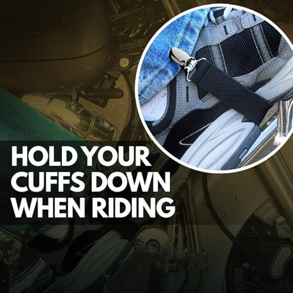 Hold’Em Biker Elastic Boot Stirrup Strap Motorcycle EXTRA STRONG METAL CLIP - Picture 7 of 9